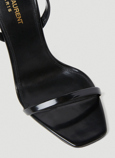 Shop Saint Laurent Women Opyum Slingback High Heel Sandals In Black