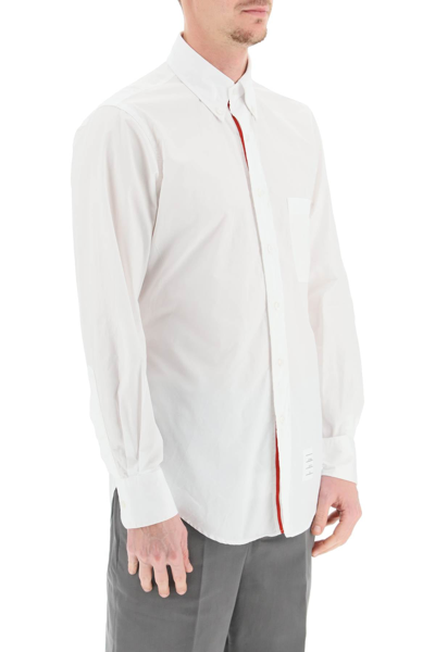 Shop Thom Browne Classic Poplin Shirt Men In White