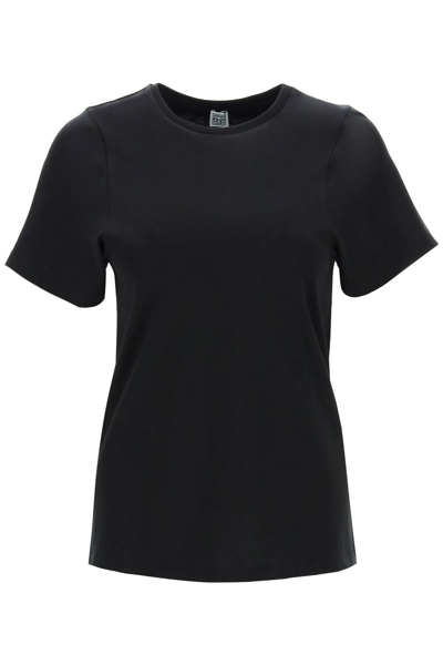 Shop Totême Toteme Curved Seam T-shirt Women In Black