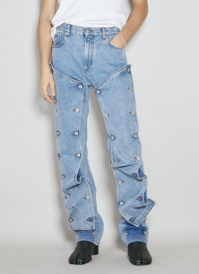 Shop Y/project Men Snap Off Jeans In Blue