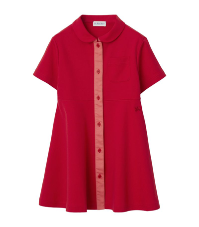 Shop Burberry Cotton Jersey Ekd Dress (3-14 Years) In Multi