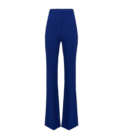 Shop Alexander Mcqueen Flared Tailored Trousers In Blue