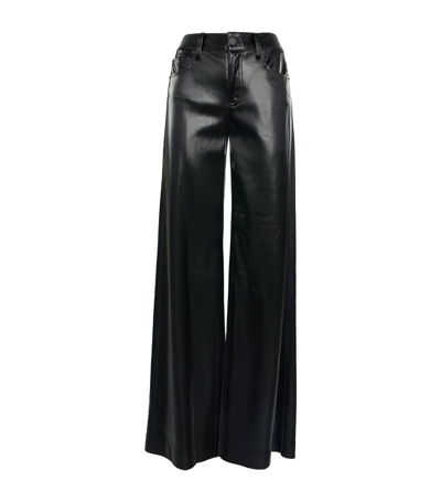 Shop Alice And Olivia Alice + Olivia Trish Low-rise Wide-leg Trousers In Black