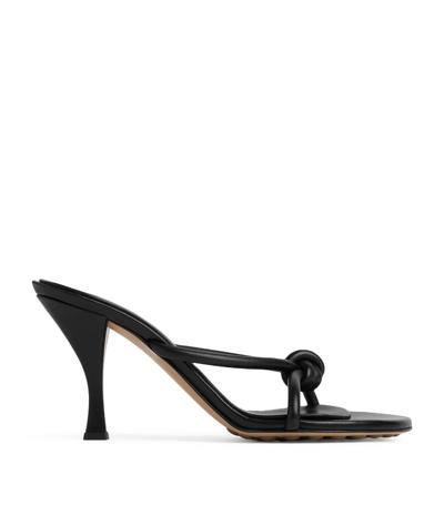 Shop Bottega Veneta Leather Blink Heeled Sandals 50 In Black