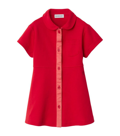 Shop Burberry Kids Cotton Jersey Ekd Dress (6-24 Months) In Multi