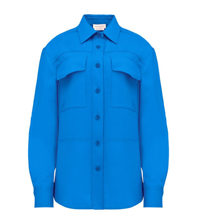 Shop Alexander Mcqueen Wool Shirt In Blue