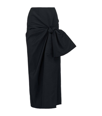 Shop Alexander Mcqueen Exploded Bow Midi Skirt In Black