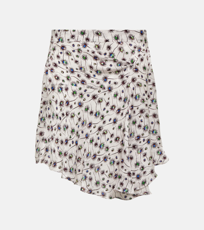 Shop Isabel Marant Selena Printed Asymmetric Miniskirt In Multicoloured