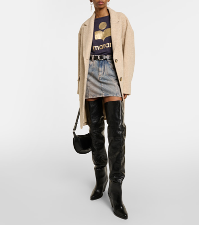 Isabel Marant Étoile Vesna Panelled Denim Miniskirt In Blue