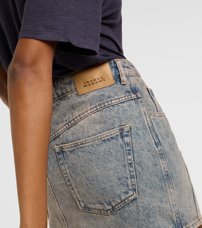 Isabel Marant Étoile Vesna Panelled Denim Miniskirt In Blue