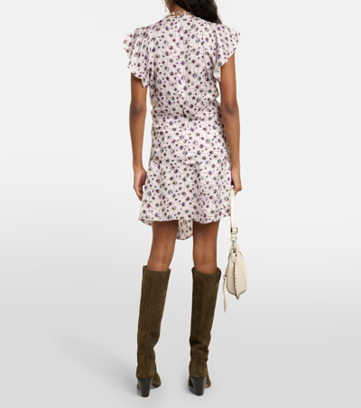 Isabel Marant Lonea Ruched Printed Top In Multicoloured
