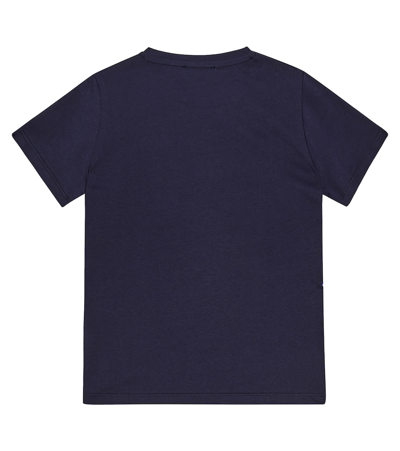 Shop Versace Medusa Cotton Jersey T-shirt In Blue