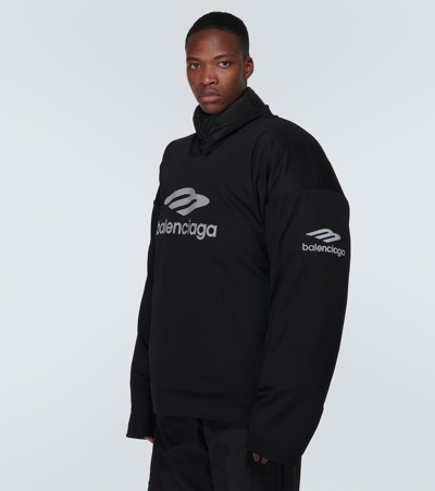 Balenciaga 3b Sports Icon Oversized Top In Black