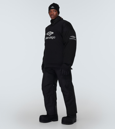 Balenciaga 3b Sports Icon Oversized Top In Black