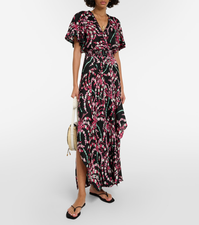 Poupette St Barth Mabelle Printed Maxi Dress In Black