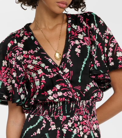 Poupette St Barth Mabelle Printed Maxi Dress In Black