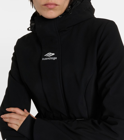 Shop Balenciaga 3b Sports Icon Ski Jacket In Black