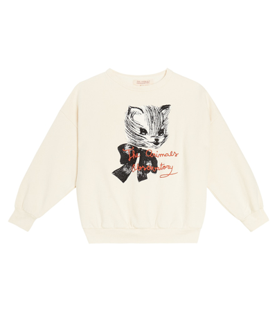Shop The Animals Observatory Big Bear Printed Cotton Sweatshirt In White