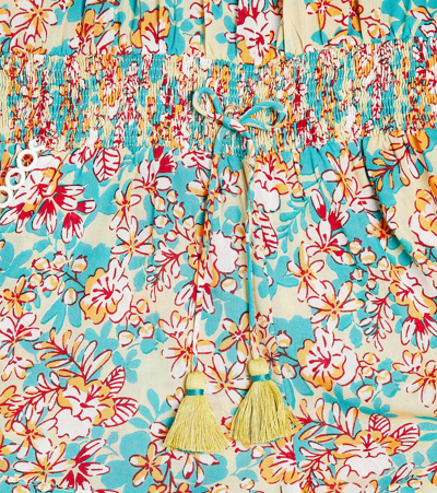 Poupette St Barth Beth Floral Playsuit In Green