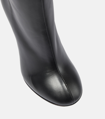 Shop Alaïa Leather Knee-high Boots In Black