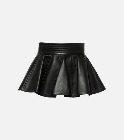 Shop Alaïa Peplum Leather Belt In Black