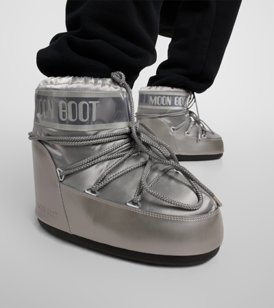 Moon Boot Icon Glance Low Snow Boots In Silver