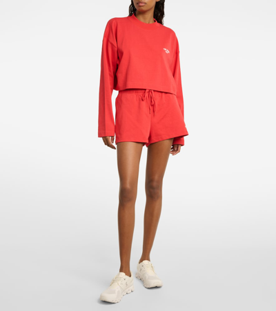 Shop The Upside Courtsport Sabine Cotton Jersey Top In Red