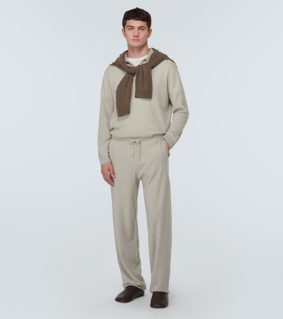 Shop Le Kasha Balim Cashmere Sweatpants In Neutrals