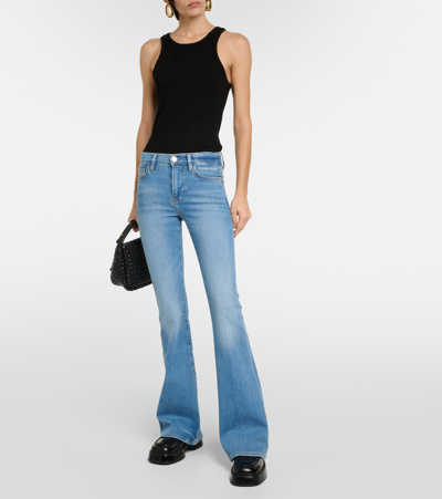 Frame Le High Flare High-rise Flared Jeans In Blue