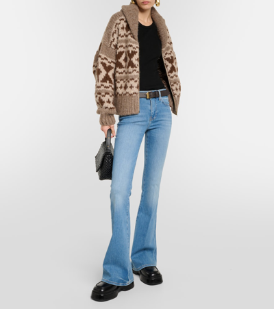 Frame Le High Flare High-rise Flared Jeans In Blue