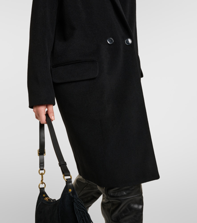 Shop Isabel Marant Efegozi Wool-blend Coat In Black