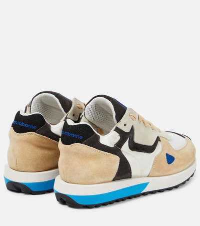 Rabanne Leather Sneakers In Neutrals