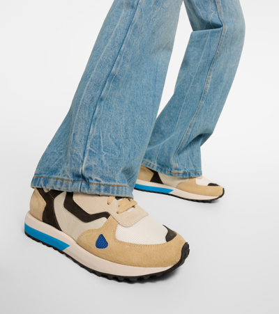 Rabanne Leather Sneakers In Neutrals