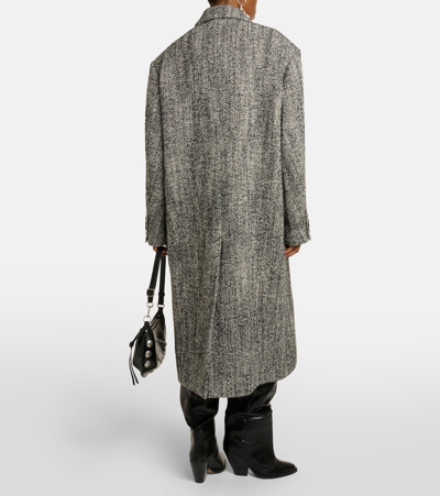 Shop Isabel Marant Lojimiko Oversized Wool-blend Coat In Grey