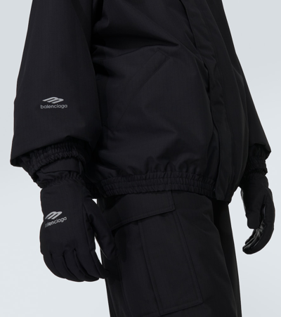 Shop Balenciaga 3b Sports Icon Ski Jacket In Black