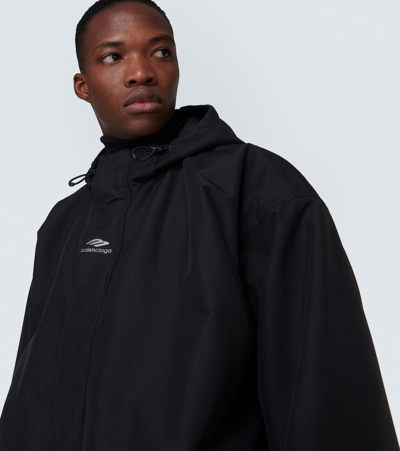 Shop Balenciaga 3b Sports Icon Ski Jacket In Black
