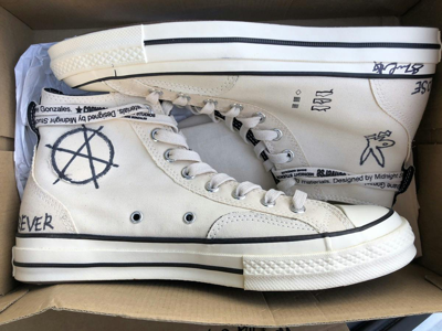 Pre-owned Converse Chuck 70 Hi 2018 Signed By Shane Gonzales Shoes In  Egret/egret/black | ModeSens
