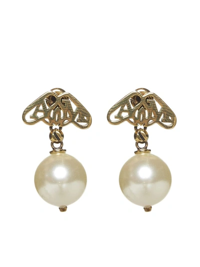 Shop Alexander Mcqueen Bijoux In L.a.gold+pearl