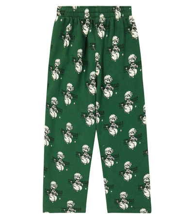 The Animals Observatory Cameleon Cotton Sweatpants In Green