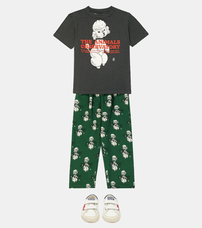 Shop The Animals Observatory Cameleon Cotton Sweatpants In Green