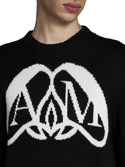 Shop Alexander Mcqueen Sweaters In Black/ivory