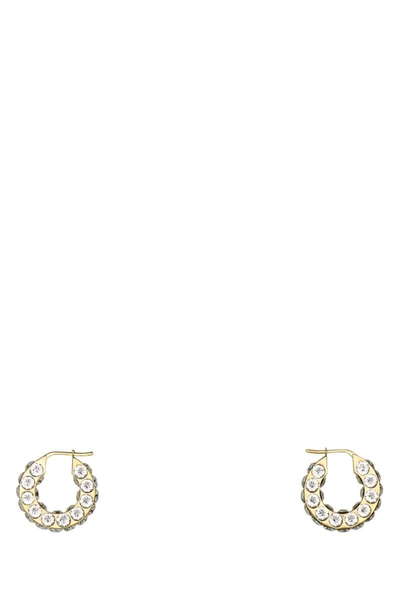 Shop Amina Muaddi Earrings In Gold