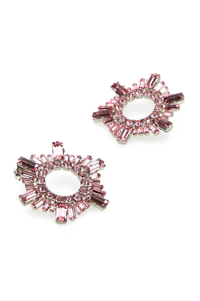 Shop Amina Muaddi Earrings In Pink