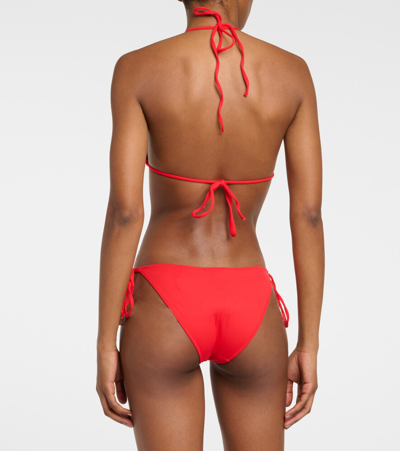 Shop Melissa Odabash Cancun Triangle Bikini Top In Red