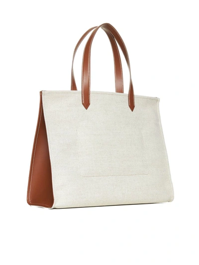 Shop Balmain Bags In Naturel/marron