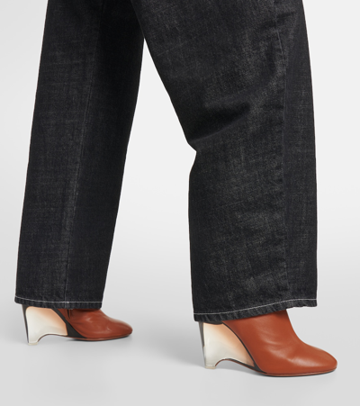 Alaïa Leather Knee-high Boots In Brown