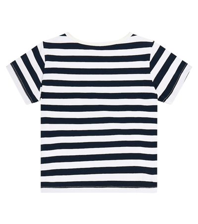 Versace Printed Striped Cotton Jersey T-shirt In Multicoloured