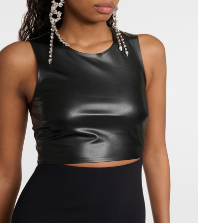 Wolford Faux Leather Minidress In Black
