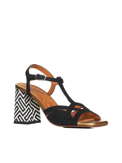 Shop Chie Mihara Sandals In Ante Negro Dali Bronce Disco M