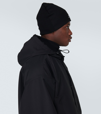 Balenciaga Loop Sports Icon Beanie Hat In Black